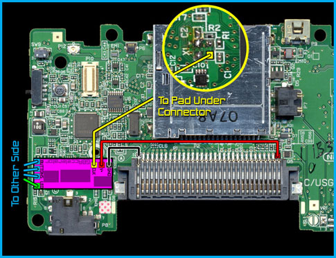 GBAccelerator DS Installation - DS Lite Board Back