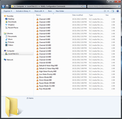 Midify Command File List
