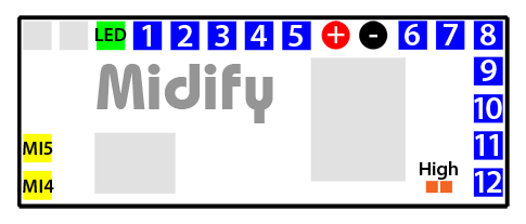 Midify solder points