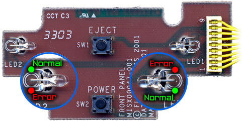 XBox Eject Button LED Pinout